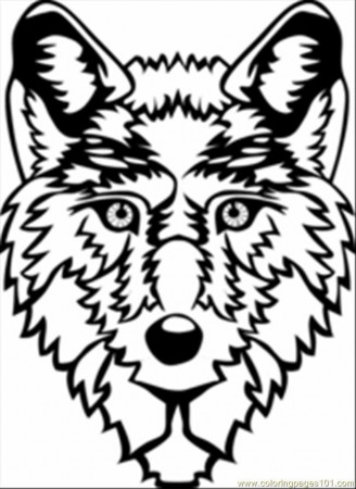 Coloring Pages Wolf Head (Mammals > Wolf) - free printable 