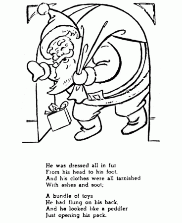 night before christmas Colouring Pages