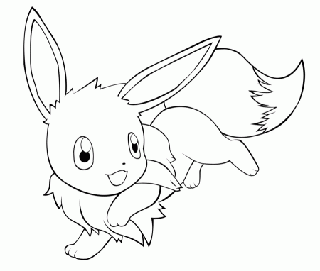 Eevee line art by Pikachu1092