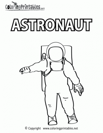 Astronaut Coloring Page Printable Outer Space Classroom Theme 