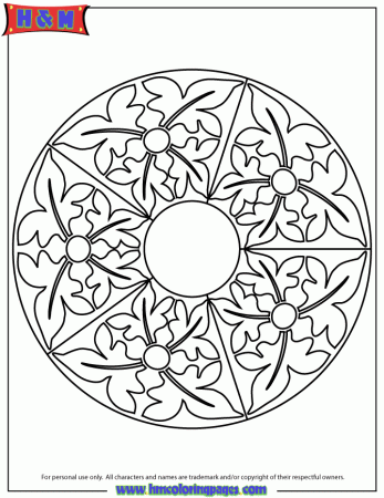 Abstract Mandala Pattern Coloring Page | HM Coloring Pages