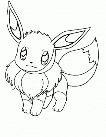 Cute Eevee Pokemon Coloring Pages - Pokemon Coloring Pages : Free 