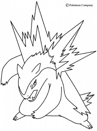 FIRE POKEMON coloring pages - Typhlosion