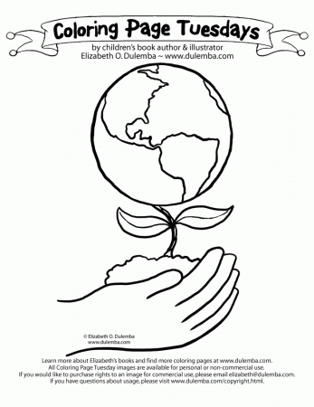 dulemba: Coloring Page Tuesday - Earth Day 2010!