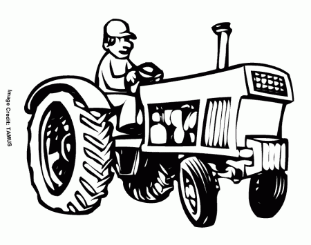 Tractor Ride - Free Coloring Pages for Kids - Printable Colouring 