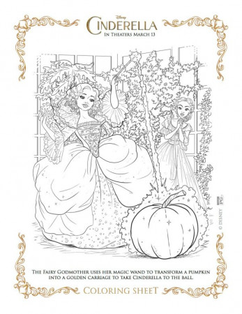 Disney Cinderella Fairy Godmother Printable Coloring Page - Mama Likes This