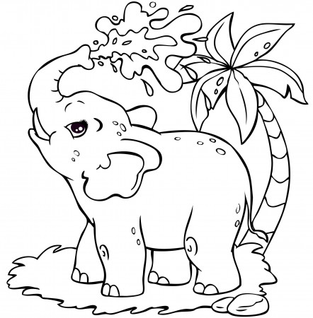 Elephant Coloring Pages – Draw Swan