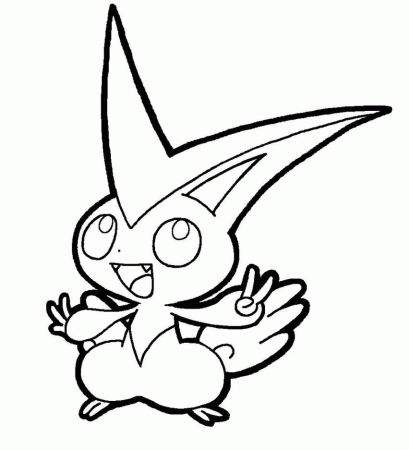 Victini Coloring Pages - Legendary Pokemon Coloring Pages - Coloring Pages  For Kids And Adults