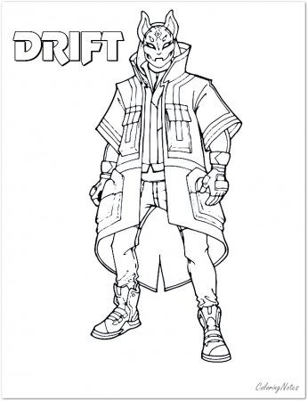 fortnite coloring pages drift printable | Coloring pages for kids, Cartoon coloring  pages, Cool coloring pages