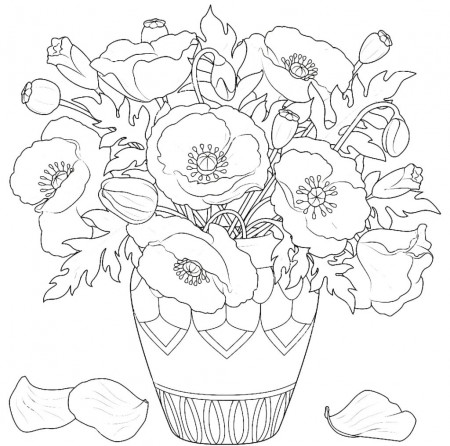Flower Bouquet coloring pages - Printable coloring pages