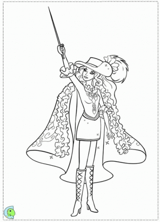 Barbie And The Three Musketeers Coloring Pages Online - Coloring