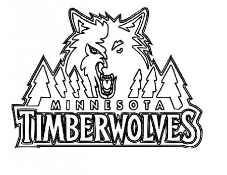 Minnesota Timberwolves Logo Coloring Page : Kids Play Color