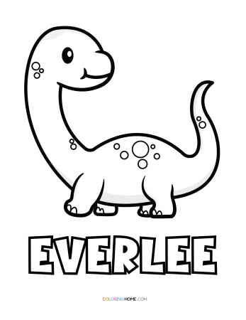 Everlee dinosaur coloring page