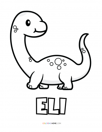 Eli dinosaur coloring page