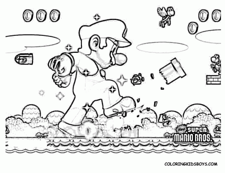 Mario - Coloring Pages for Kids and for Adults