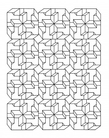 Op Art - Coloring Pages for adults : coloring-op-art-jean-larcher-8