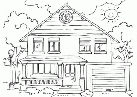 house coloring pages | Only Coloring Pages