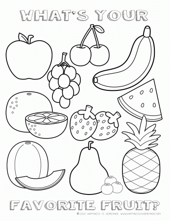 Fruit Coloring Pages - Koloringpages