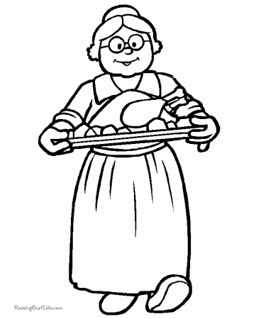 Free Thanksgiving food coloring pages 003