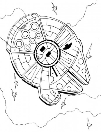 Free Printable Millennium Falcon Coloring Page - Mama Likes This