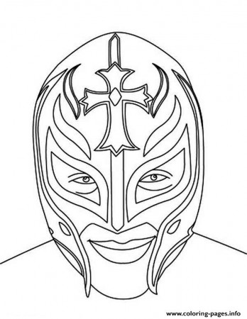 Rey Mysterio Mask Face Coloring Pages Printable