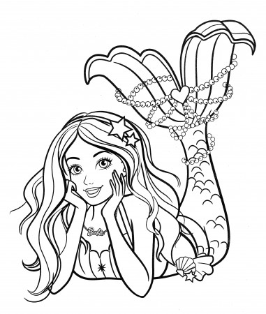 Pretty Mermaid Coloring Pages (Page 1) - Line.17QQ.com