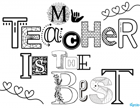 Free Printable Coloring Pages for Teacher Appreciation | SignUp.com