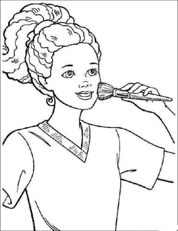 African American Barbie Coloring Pages
