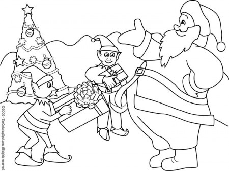 Santa Elves Workshop Coloring Pages ...