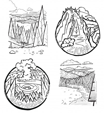 National Parks & Forests Coloring Book Vol. 1