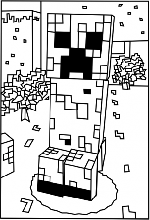 Minecraft Creeper Coloring Pages Printable - Get Coloring Pages