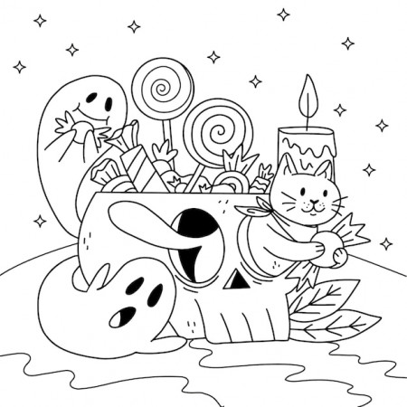 Hand drawn coloring page illustration ...