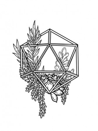 Succulent Terrarium RPG Dice Colouring ...