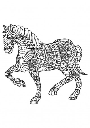 Free book horse - Horses Adult Coloring Pages