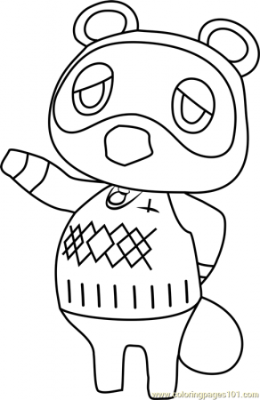Tom Nook Animal Crossing Coloring Page for Kids - Free Animal Crossing  Printable Coloring Pages Online for Kids - ColoringPages101.com | Coloring  Pages for Kids