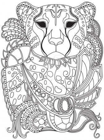 GST kolorowanka Afryka gepard podgld by QuaMiya in 2023. Animal coloring page, Coloring books