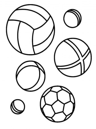 Sports Ball Coloring Page - Free Printable Coloring Pages for Kids