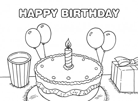 Happy Birthday Coloring Pages PDF ...