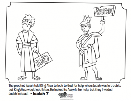 Isaiah and Ahaz - Bible Coloring Pages | What's in the Bible?