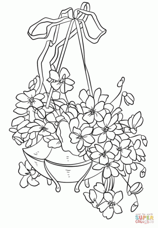 Easter Flowers coloring page | Free Printable Coloring Pages