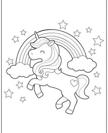 Unicorn Coloring Pages - Etsy
