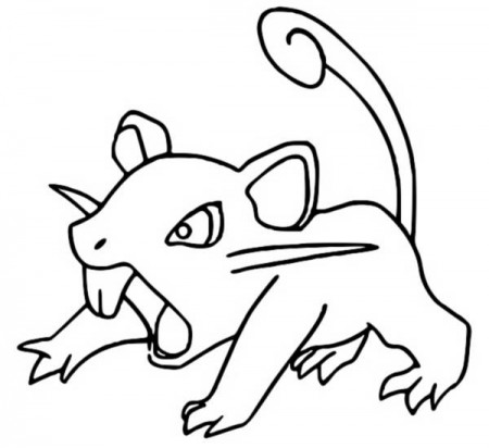 Coloring Pages Pokemon - Rattata - Drawings Pokemon