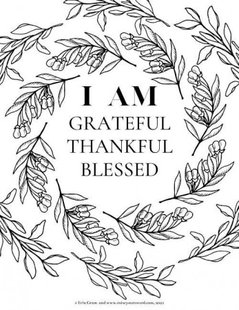 10 Printable Gratitude Coloring Pages -