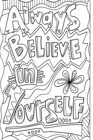 Positive Quote Coloring Page - Free Printable Coloring Pages for Kids