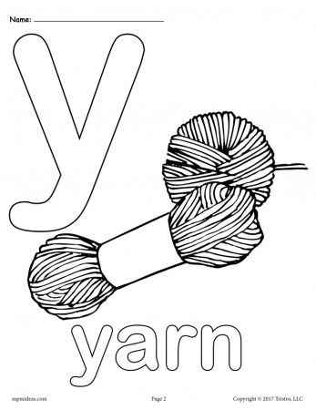 Letter Y Coloring Pages - Uppercase Y & Lowercase y – SupplyMe