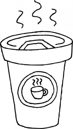 cup of coffee for coloring - Clip Art Library