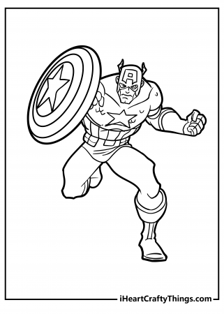 Printable Captain America Coloring Pages (Updated 2023)