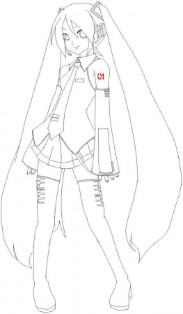 Hatsune Miku Coloring Pages | Printable Shelter