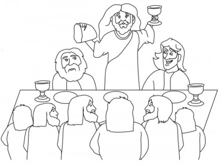 The Last Supper Coloring Page - Futpal.com