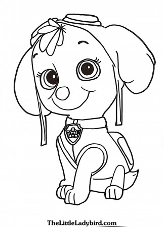 Coloring Pages : Coloring Mighty Pups Skye Book Free Paw Patrol ...